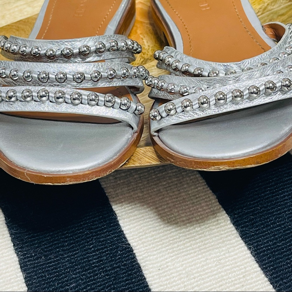 Coach - Isa Studded Metallic Leather Slide Sandal 7.5 - Picture 11 of 16
